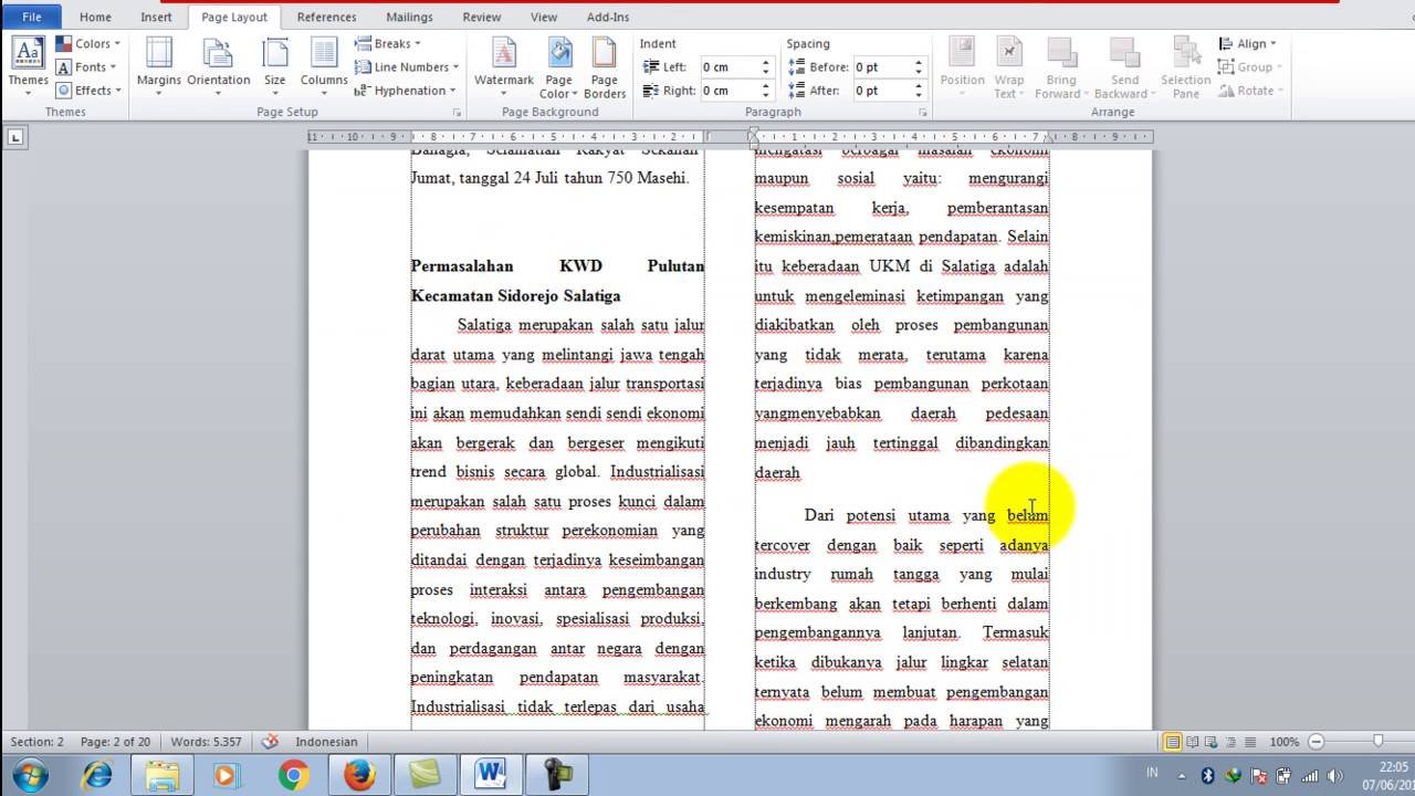 membagi dokumen Word