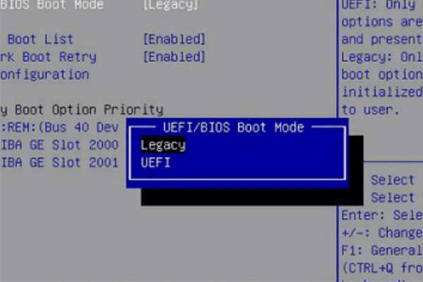 UEFI vs Legacy