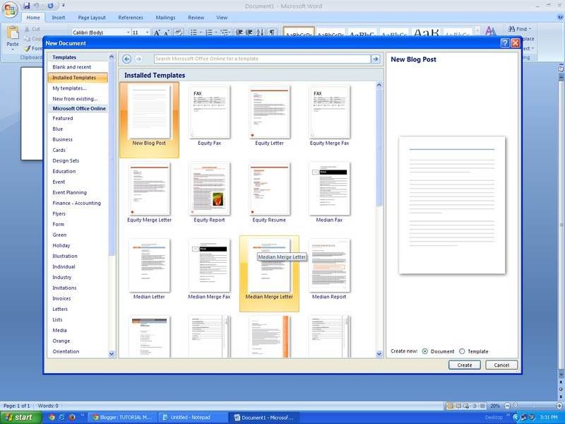 template dokumen profesional