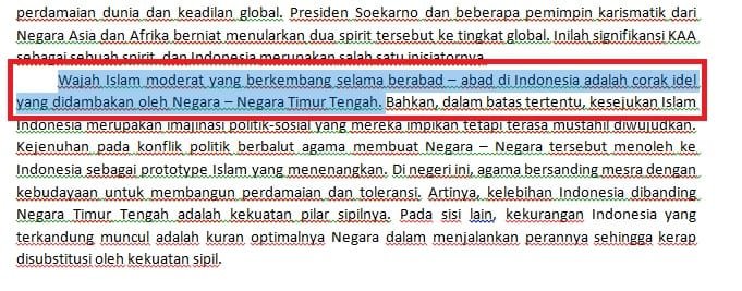 Blok Teks di Word